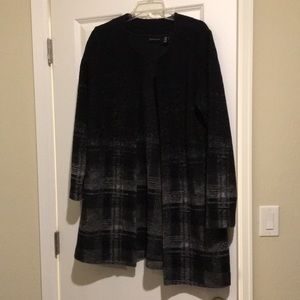 Adrienne Vittadini plaid sweater coat!